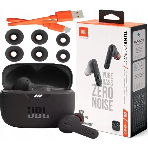 Słuchawki JBL Tune 230NC TWS niebieskie z ANC i etui