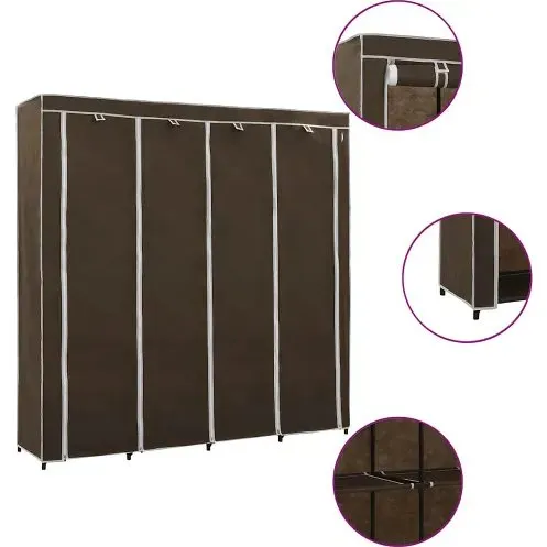 Braun Szafa z 4 przegrodami, brzowa, 175x45x170 cm