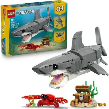 LEGO Creator 3w1 Groźny rekin i skrzynia ze skarbem (31381)