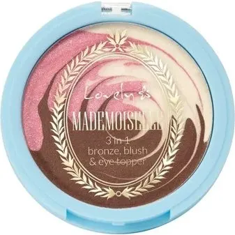 Lovely Mademoiselle 3in1 Bronze Blush & Eye Topper, kremowy, 6g, róż