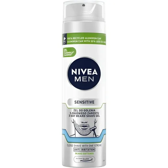 Nivea Men Sensitive żel do golenia 3-dniowego zarostu 200 ml