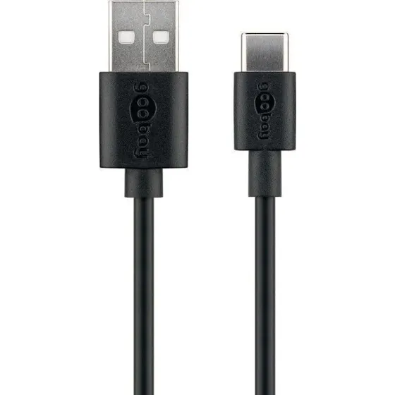 Goobay USB-C do USB-A 2m, czarny