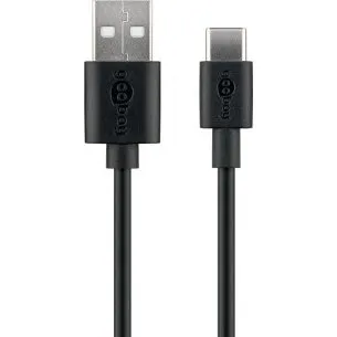 GOOBAY FastCharge USB-C do USB-A 1m, 3A, czarny