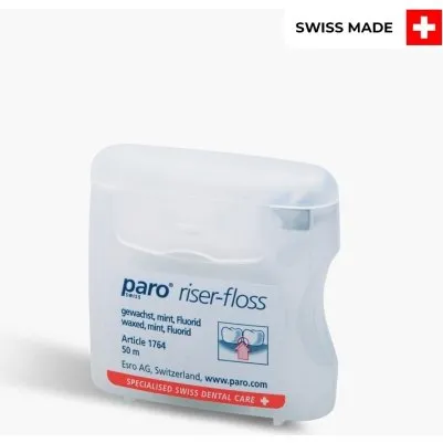 Paro Riser-Floss miętowa woskowana nić z fluorem 50 m