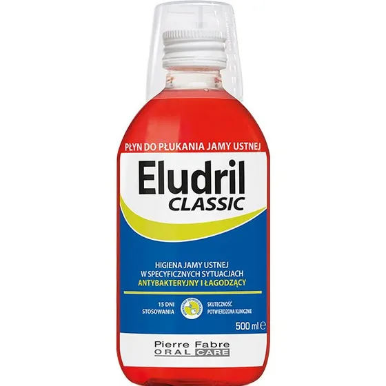 Eludril Classic Płyn do płukania jamy ustnej 500 ml