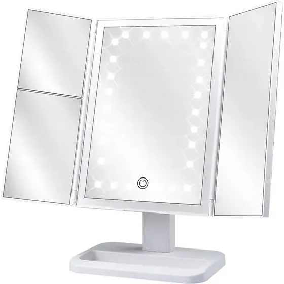 Lusterko LED do Makijazu 2x/3x z 72 diodami, USB/Baterie