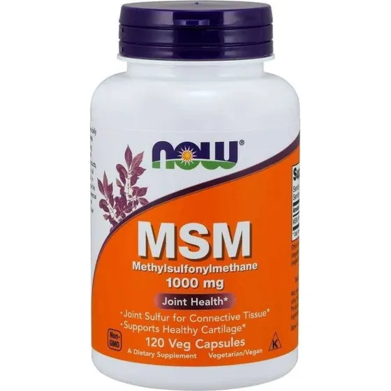 NOW MSM 1000 mg, 240 kapsułek roślinnych