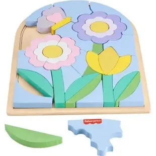 Fisher-Price Drewniana Układanka Kwiaty 37 klocków
