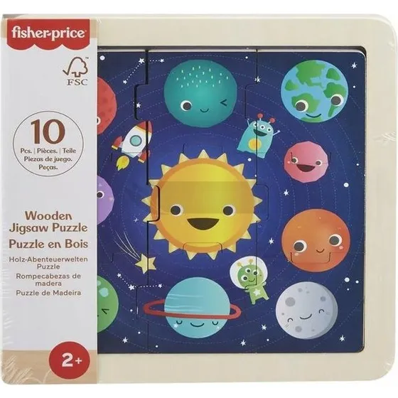 Fisher Price Puzzle drewniane Kosmos 9 elementów +2 lata
