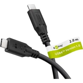 Goobay USB-C Cable USB4 100 W, 2 m, czarny