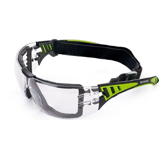 SANTIAGO Okulary ochronne z paskiem, poliwęglan, anti-fog, anti-scratch