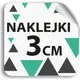 Naklejki z Logo 3cm 100 szt. – Wodoodporne, Własny Wzór