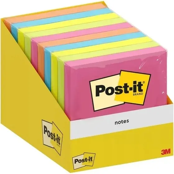 Post-it Karteczki Samoprzylepne 76x76mm Mix 100 szt.