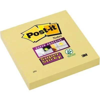 3M Post-it Super Sticky Żółte 76x76 mm, 90 kart