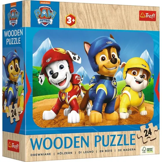 Trefl Puzzle Drewniane Urocza Psia Ekipa 24 elementy