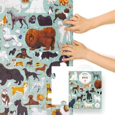 Puzzlove CzuCzu Psy 40 el. Duże puzzle drewniane