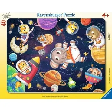 Ravensburger Puzzle 40 Animals in Space Frame