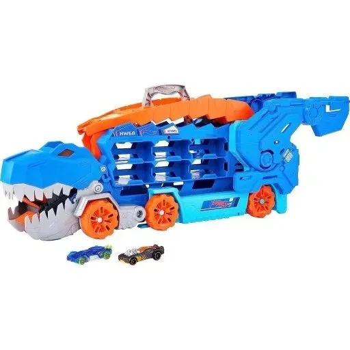 Mattel Hot Wheels T-Rex Mega Transporter – tory wyścigowe