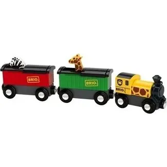 Brio Pociąg Safari 3+ – drewniany z figurkami