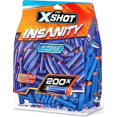 X-Shot Insanity Dardo Big-Refill 200 szt. z technologią Air Pocket