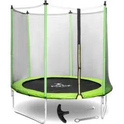 Gymrex GR-TR03 Trampolina 244 cm, 80 kg, czarno-zielona