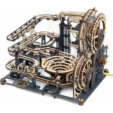ROKR Marble Night City - Drewniane puzzle 3D z torami kulkowymi