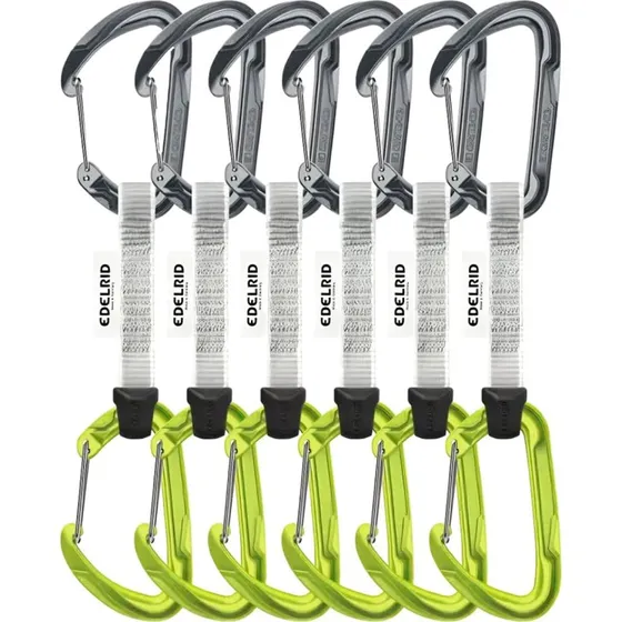 Edelrid Pure Wire 10 cm – zestaw 6 ekspresów wspinaczkowych Slate/Oasis