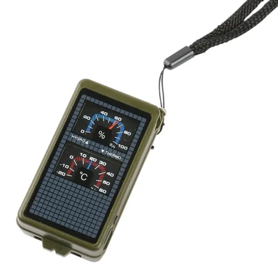 GEO Pro Kompass Wielofunkcyjny Oliwkowy z LED