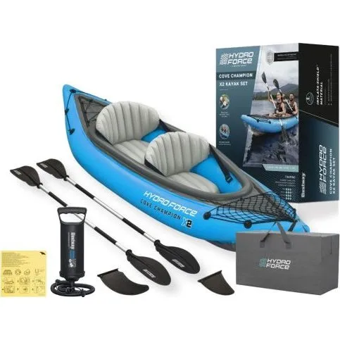 Bestway Hydro-Force Cove Champion X2 Kajak 2-osobowy z wiosłami i pompą