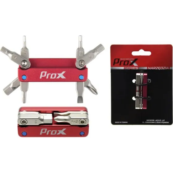 ProX HF-84 Scyzoryk 9-funkcyjny, czerwony