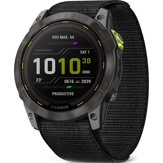 Garmin Enduro 2 Czarny – Zegarek sportowy z ładowaniem słonecznym