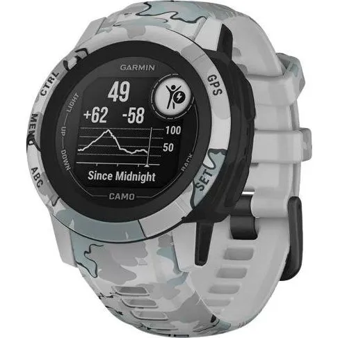 Garmin Instinct 2S Camo Edition Mist Camo Szary - Zegarek Sportowy z Solarą Baterią
