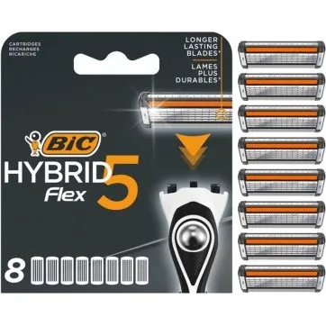 BIC Hybrid 5 Flex Wkłady do Maszynki 8 sztuk