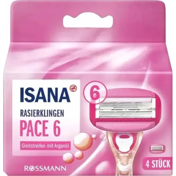 Isana Pace 6 Ostrzy Maszynka do Golenia z Olejem Arganowym