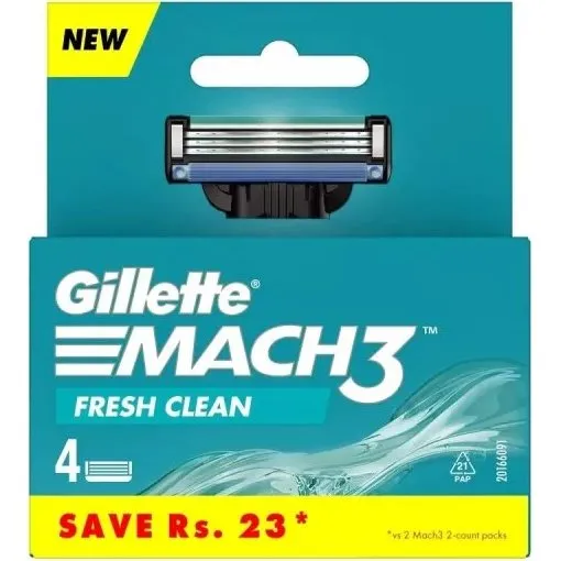 Gillette Mach3 Fresh Clean Wymienne Ostrza 4szt