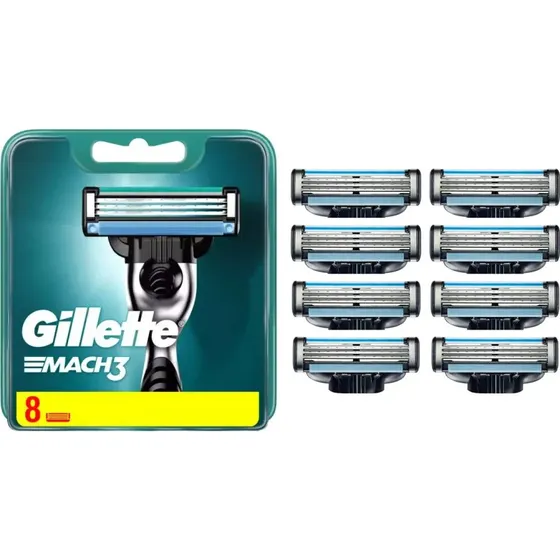 Gillette Mach3 Ostrza Wkłady 8 sztuk