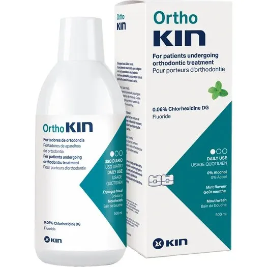 OrthoKIN Płyn do płukania jamy ustnej 500ml dla osób z aparatem ortodontycznym