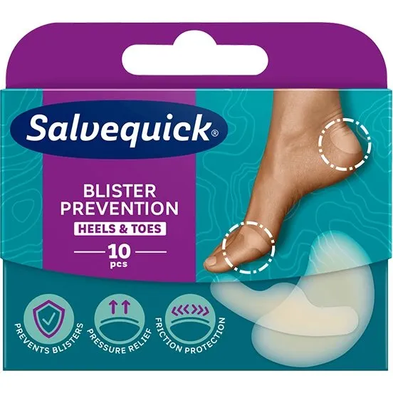 Salvequick Foot Care Plastry na pęcherze 10 szt. (pięty i palce)
