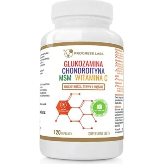 Progress Labs Glukozamina Chondroityna MSM Wit C 120k