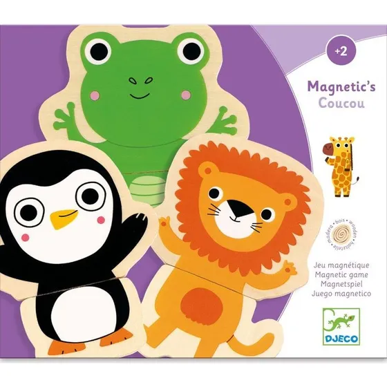 Djeco Zwierzątka Dżungla - Magnetyczne Puzzle 2+