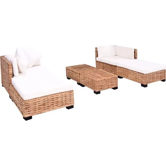 Rattan Home - Zestaw wypoczynkowy 16 elementów, mahoni
