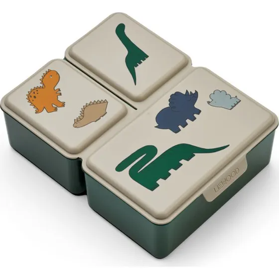 Liewood Driss Trójdzielny Lunchbox Dinosaurowy/Mist