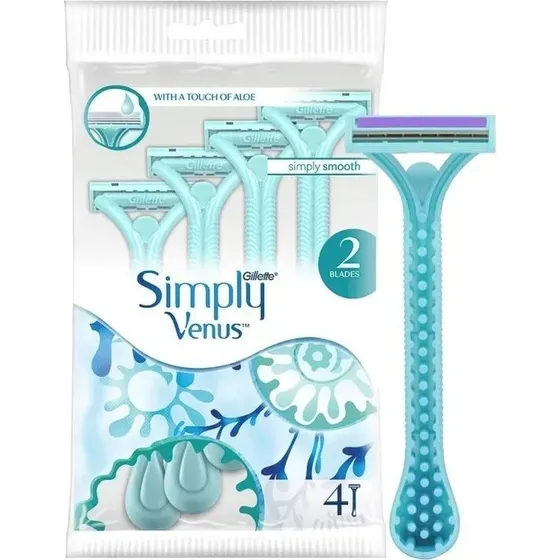 Gillette Simply Venus 2 Jednorazowe Maszynki do Golenia 4 szt.