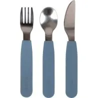 Filibabba Silikonowy Zestaw Sztućców 3szt. Powder Blue