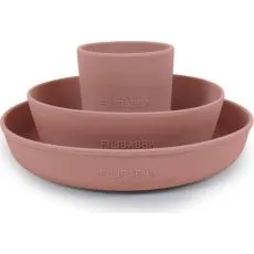 Filibabba Silikonowy zestaw obiadowy Rose