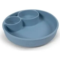 Filibabba Silikonowy Talerzyk z Przegródkami Powder Blue
