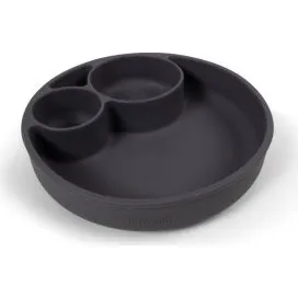 Filibabba Silikonowy Talerzyk z Przegródkami Stone Grey