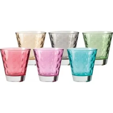 Leonardo OPTIC Szklanki 220 ml, 6 szt., kolorowe