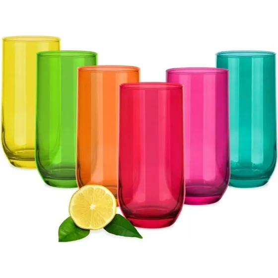 Glasmark Rainbow Szklanki Kolorowe 400 ml Zestaw 6
