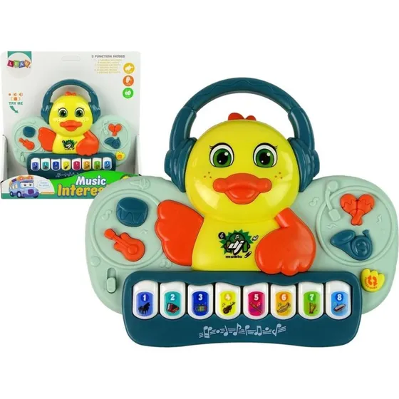 LeanToys DJ Kaczka - Pianinko interaktywne dla dzieci